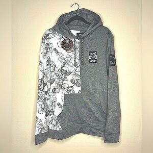Set of 2- ECKO Rhino Floral Hoodie & Board short Men’s Medium NWT white/Gray